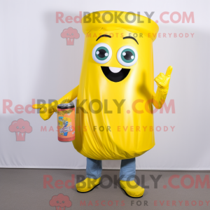 Yellow Soda Can maskot...