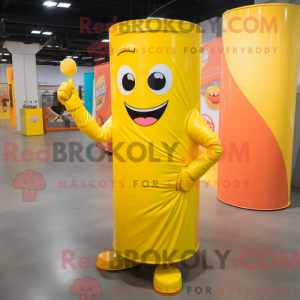 Yellow Soda Can maskot...