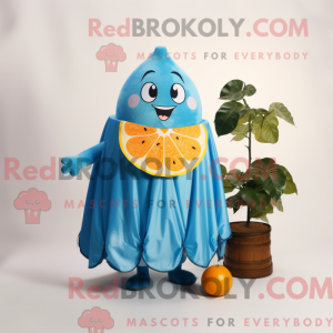 Blå grapefrugt maskot...