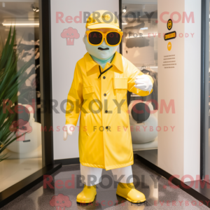Gold Doctor maskot kostume...