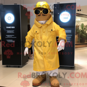 Gold Doctor maskot kostume...