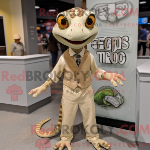 Tan Geckos maskodraktfigur...