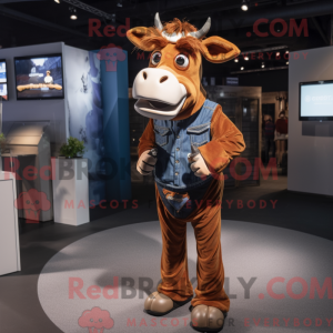Rust Jersey Cow maskot...