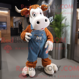 Rust Jersey Cow mascot...