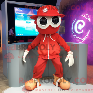 Red Octopus maskot...