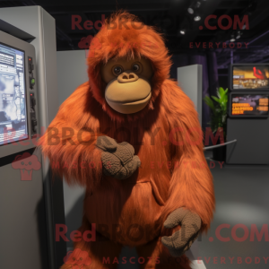 Orangutang maskot kostume...