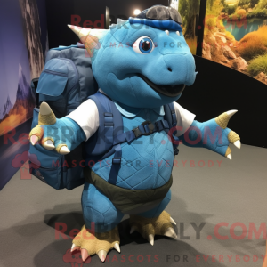 Blue Ankylosaurus mascot...