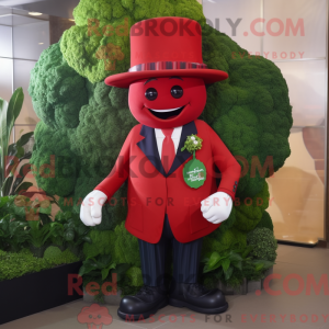 Red Broccoli mascot costume...