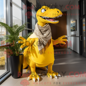 Gul Spinosaurus maskot...
