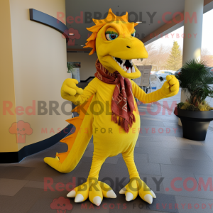 Yellow Spinosaurus mascot...