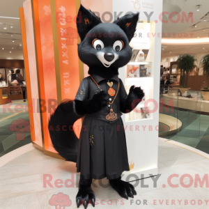 Black Fox-maskotdraktfigur...
