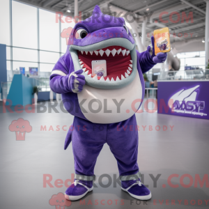Personaggio mascotte viola...