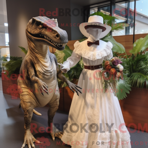 Brown Allosaurus mascot...