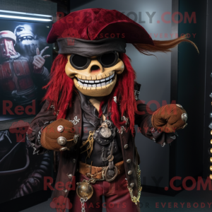 Maroon Pirate maskot...