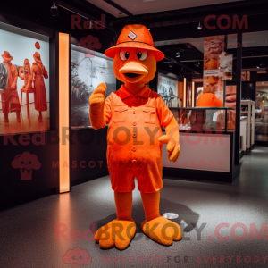 Oransje høner maskot...