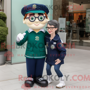 Navy irsk flagga maskot...