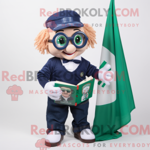 Navy irsk flagga maskot...