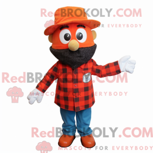 Roodoranje mascottekostuum...
