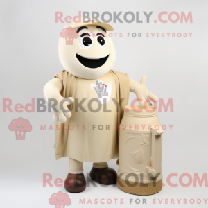 Beige Bottle Of Milk maskot...