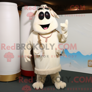 Beige Bottle Of Milk maskot...