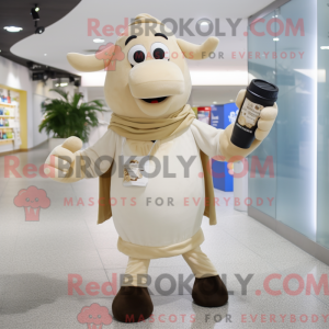 Beige Bottle Of Milk maskot...
