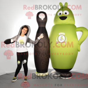 Olive Bottle Of Milk maskot...
