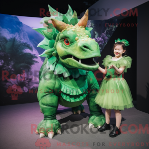 Grønn Triceratops...