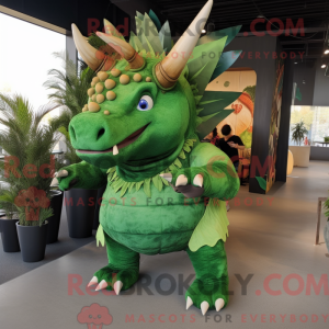 Grønn Triceratops...