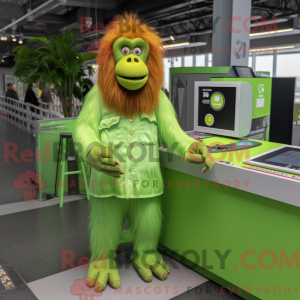 Postava maskota Lime Green...