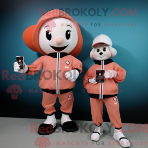 Peach Mime maskotdraktfigur...