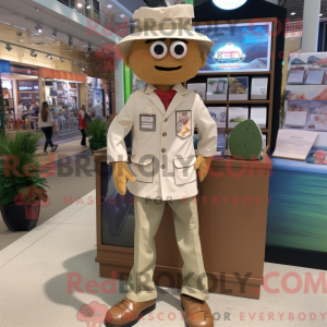 Tan Doctor maskot kostume...