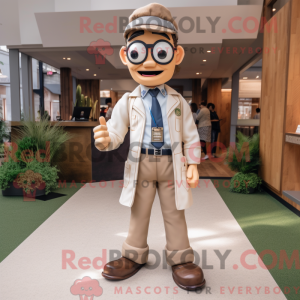 Tan Doctor maskotdraktfigur...