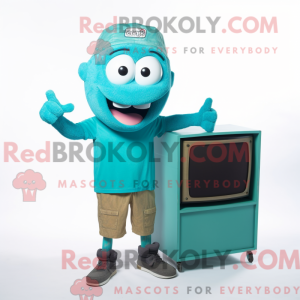 Turkis TV-maskotdraktfigur...