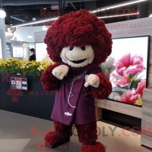 Maroon Cauliflower mascot...