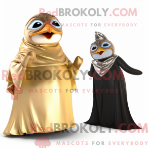 Gold Penguin maskot...