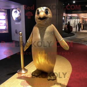 Máscara de Pinguim Dourado...