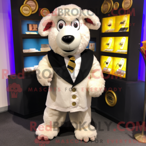 White Suffolk Sheep mascot...