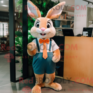 Peach Wild Rabbit mascot...