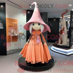 Peach Witch S Hat máscara...