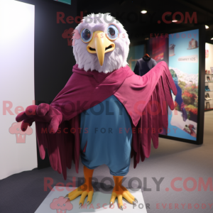 Magenta Adler Maskottchen...