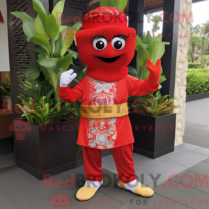 Red Pad Thai mascot costume...