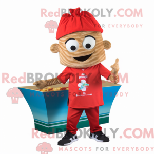 Red Pad Thai mascot costume...