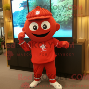Red Pad Thai mascot costume...