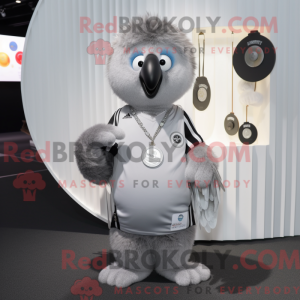 Sølv Kiwi maskot kostume...