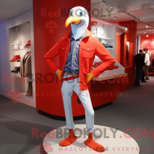 Red Gull maskot kostume...