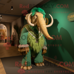 Green Mammoth mascot...