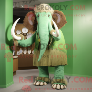 Mascotte de Mammouth vert...