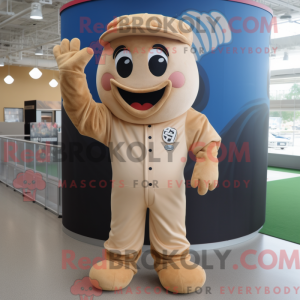 Beige baseballhanske...