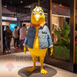 Yellow Pigeon maskot drakt...