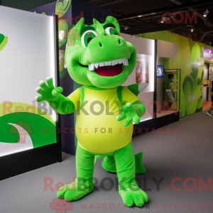 Postava maskota Lime Green...
